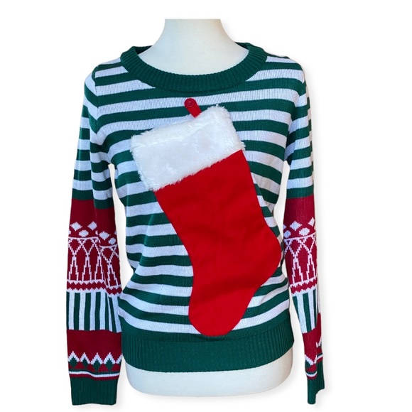 Ugly Christmas Sweater with Wine Holder Small NWT - Picture 3 of 16